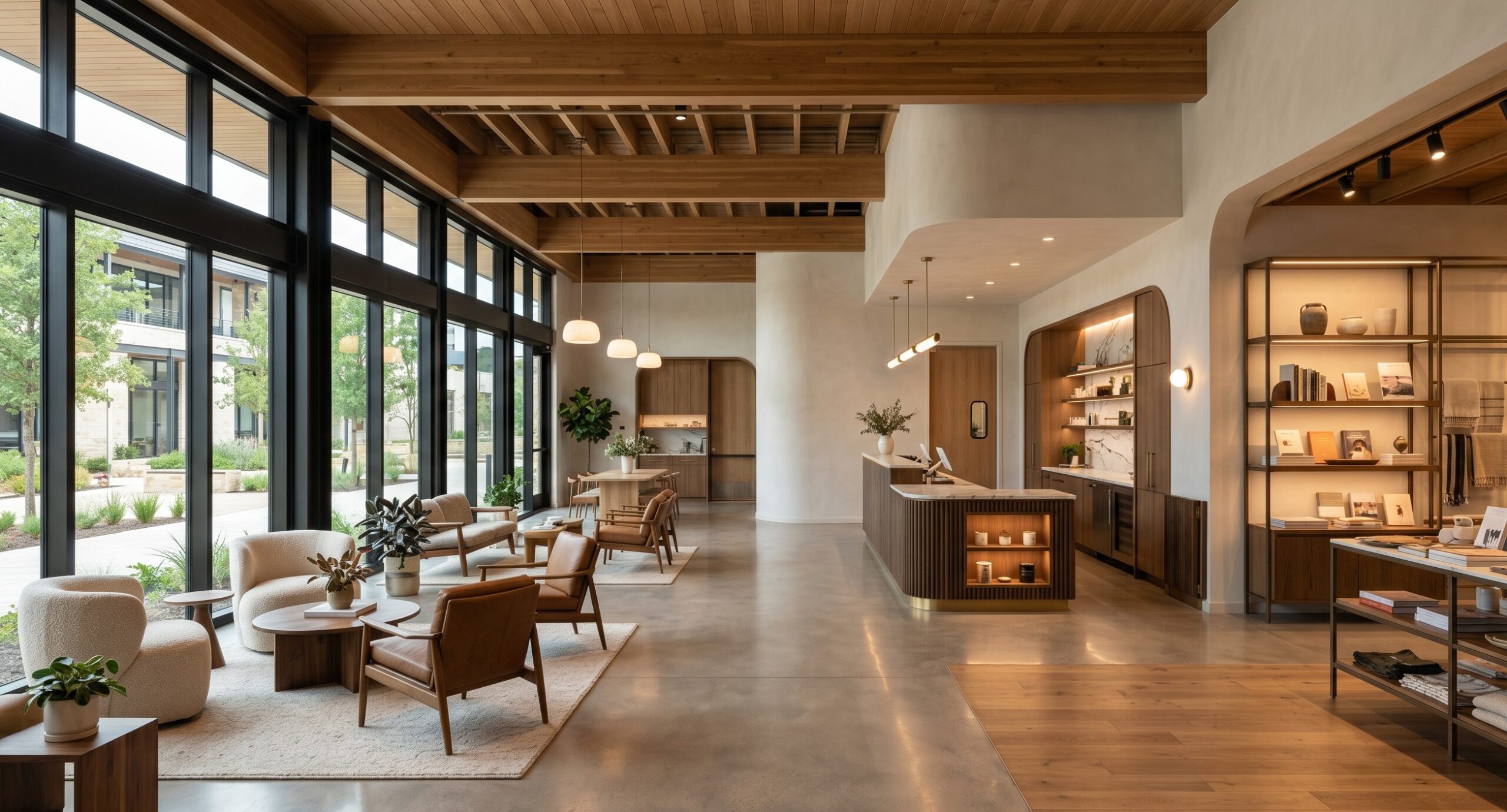 Commercial interior design Texas - modern commercial space designed by Prestige 360 Design