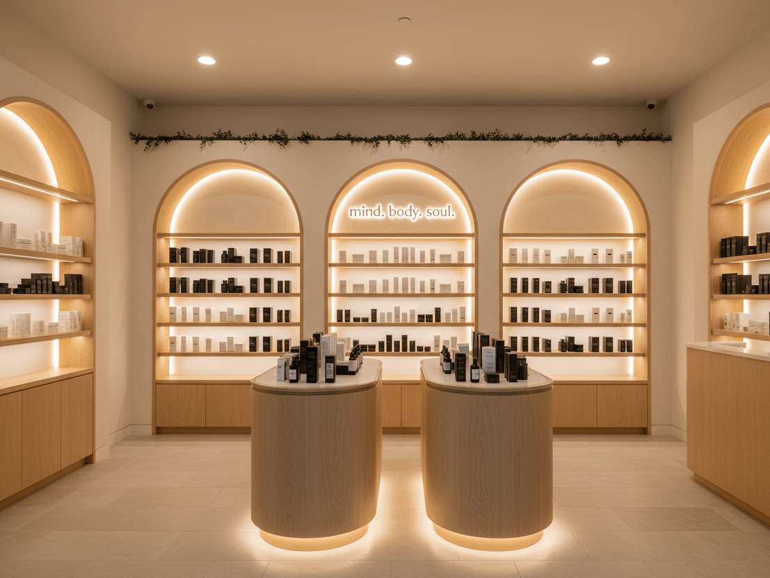 Health and beauty boutique fit-out Space Planning